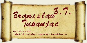 Branislav Tupanjac vizit kartica